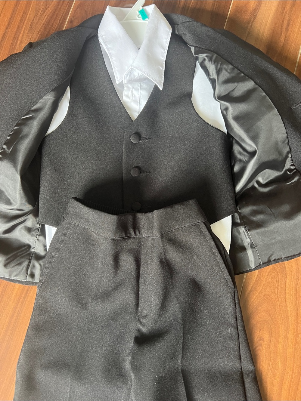 Black Three-Piece Kids Suit - Picture 3 of 3